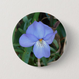 Badge Rond 5 Cm Fleur sauvage Oiseaux-Pied Violet IV sources therm