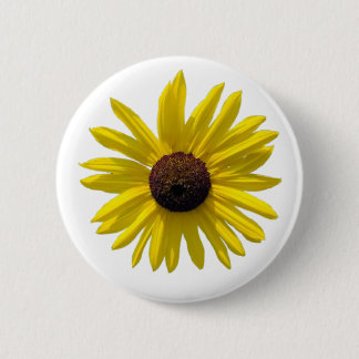 Badge Rond 5 Cm Fleur Susan aux yeux noirs