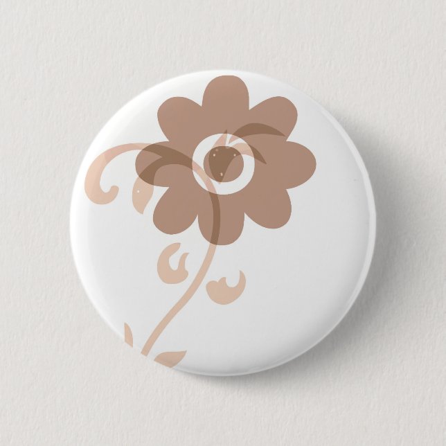 Badge Rond 5 Cm Fleur terreuse d'amusement (Devant)