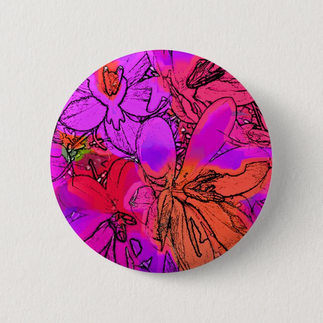 BADGE ROND 5 CM FLEURS (Devant)