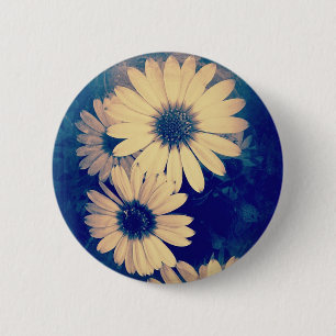 Badge Rond 5 Cm Fleurs