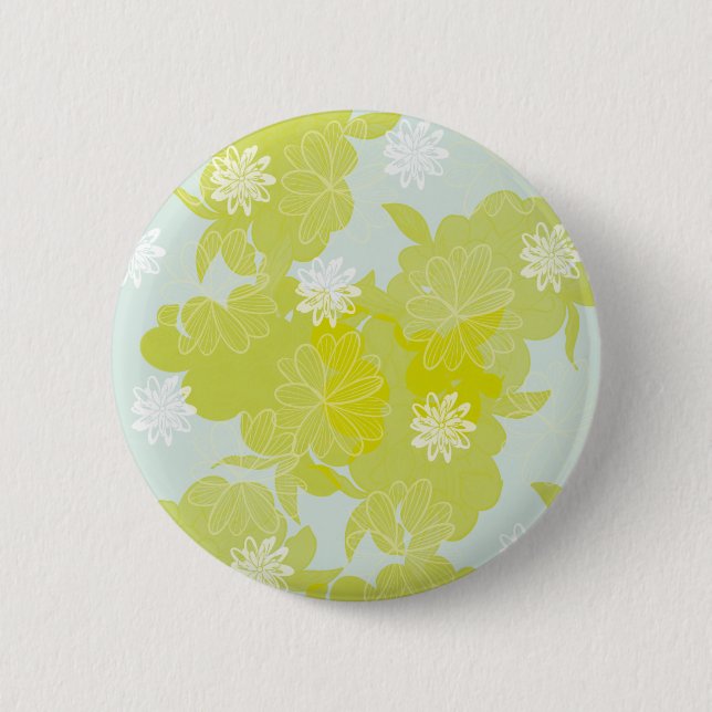 Badge Rond 5 Cm Fleurs (Devant)