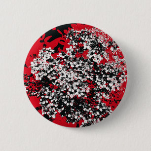 BADGE ROND 5 CM FLEURS