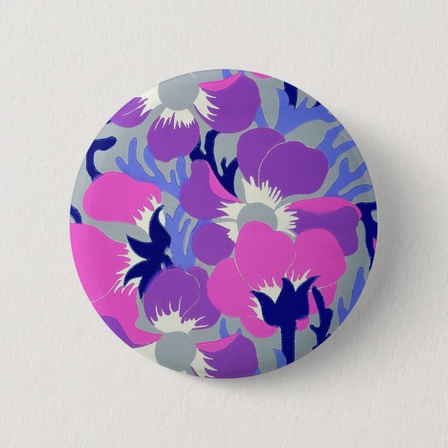 Badge Rond 5 Cm Fleurs à vent (Devant)
