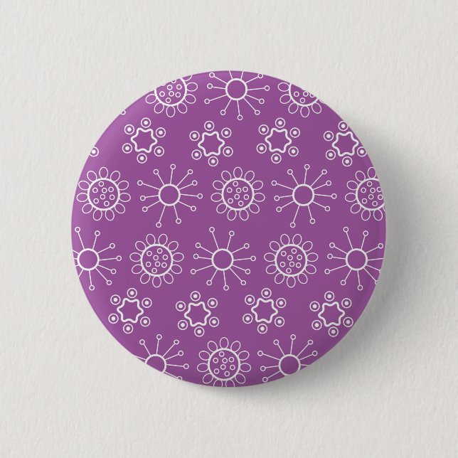 Badge Rond 5 Cm Fleurs abstraites (Devant)