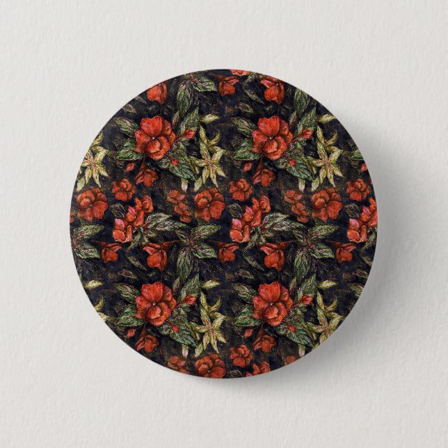 Badge Rond 5 Cm Fleurs anciennes d'Alexandra Cook aka Linandara (Devant)