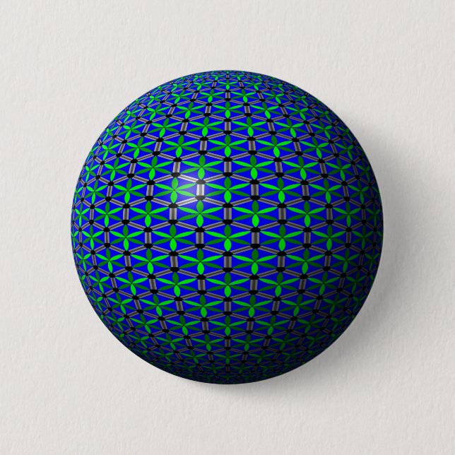 Badge Rond 5 Cm Fleurs aquatiques (Devant)