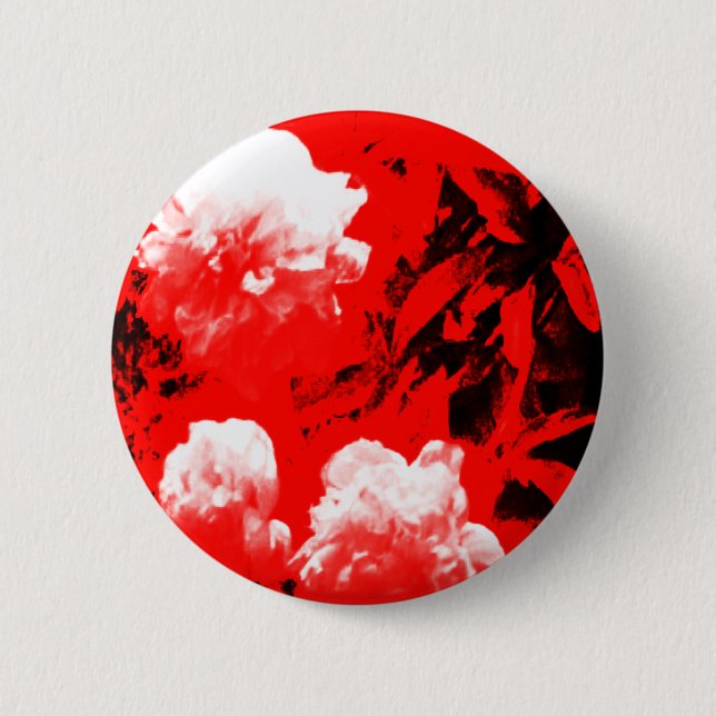 Badge Rond 5 Cm Fleurs blanches de Stratford-sur-Avon dans le (Devant)