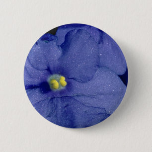 Badge Rond 5 Cm Fleurs bleues de violette africaine