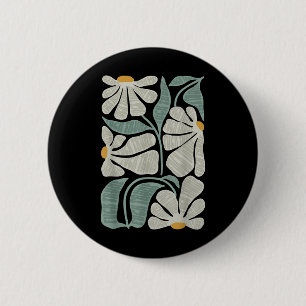 Badge Rond 5 Cm Fleurs Bohème Subtiles Anti Trump, Vote pour Kamal