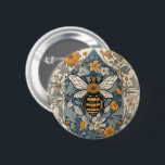 Badge Rond 5 Cm Fleurs d'abeilles vintages et sauvages<br><div class="desc">Élégance intemporelle : Bouton des fleurs Vintages et sauvages. Ajoutez une touche de charme vintage et la délicate beauté des fleurs sauvages à votre tenue avec cet accessoire captivant.</div>