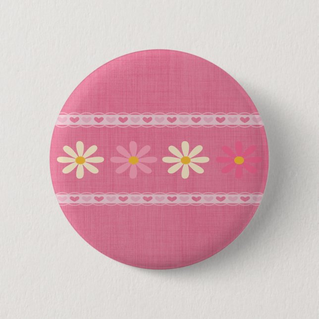 Badge Rond 5 Cm Fleurs d'amour (Devant)