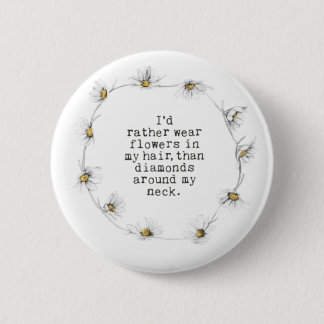 Badge Rond 5 Cm Fleurs dans mon bouton de cheveux