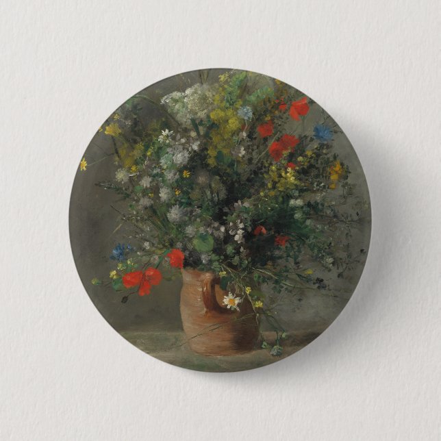 Badge Rond 5 Cm Fleurs dans un vase, c.1866 (Devant)