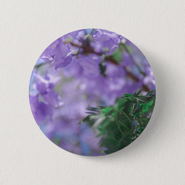 Badge Rond 5 Cm Fleurs d'arbre pourpres Jacaranda (Devant)