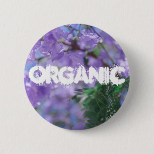 Badge Rond 5 Cm Fleurs d'arbre pourpres Jacaranda
