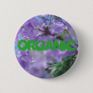 Badge Rond 5 Cm Fleurs d'arbre pourpres Jacaranda