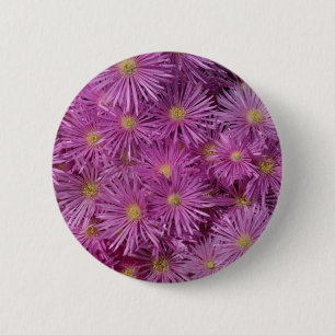 Badge Rond 5 Cm Fleurs d'aster violet