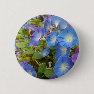 Badge Rond 5 Cm Fleurs de gloire du matin