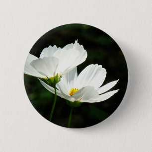 Badge Rond 5 Cm Fleurs de marguerite de cosmos