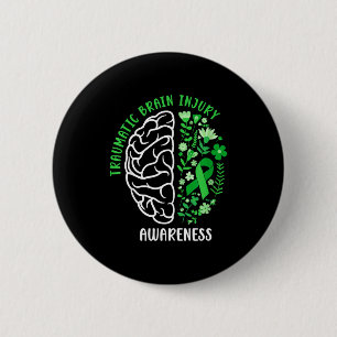 Badge Rond 5 Cm Fleurs de sensibilisation aux lésions cérébrales t
