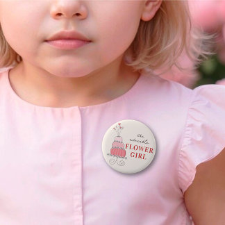 Badge Rond 5 Cm FLEURS FILLE Sweet Rose Chic Rehearer Mariage gâte