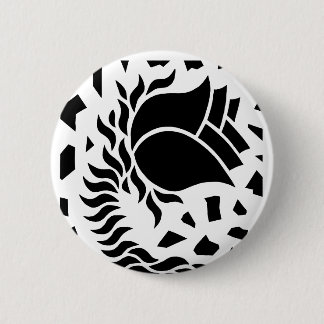 Badge Rond 5 Cm Fleurs géométriques