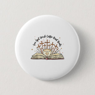 Badge Rond 5 Cm Fleurs Groovy Amour Dieu Boire Café Lire Livres Ch