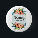 Badge Rond 5 Cm Fleurs mignonnes Filles Fleurs Maman Florale Pour<br><div class="desc">Ce bouton de baby shower tendance pour filles dispose de fleurs d'aquarelle belles et colorées. Ce joli design floral moderne offre également un endroit pour ajouter les titres de vos invités, des exemples "maman à être", "papa à être", "grand-mère à être". L'addition botanique fantaisiste parfaite à votre baby shower ou...</div>