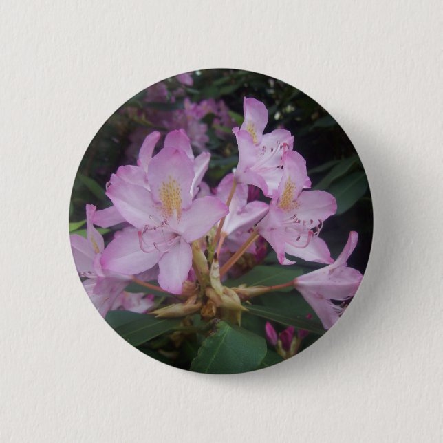 Badge Rond 5 Cm Fleurs roses (Devant)