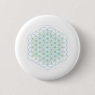 Badge Rond 5 Cm Fleurs sacrées
