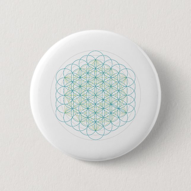 Badge Rond 5 Cm Fleurs sacrées (Devant)