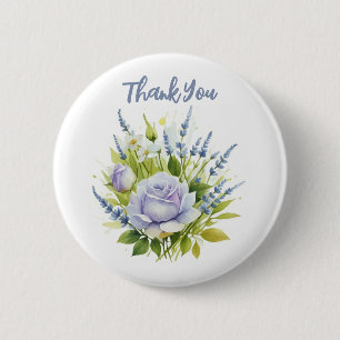 Badge Rond 5 Cm Fleurs sauvages de lavande d'aquarelle