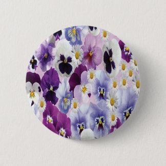 Badge Rond 5 Cm Fleurs violettes, blanches et violettes arrière - 