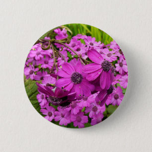 Badge Rond 5 Cm Fleurs violettes de San Francisco