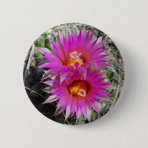 Badge Rond 5 Cm Fleurs "vivipara de cactus de la boule F5