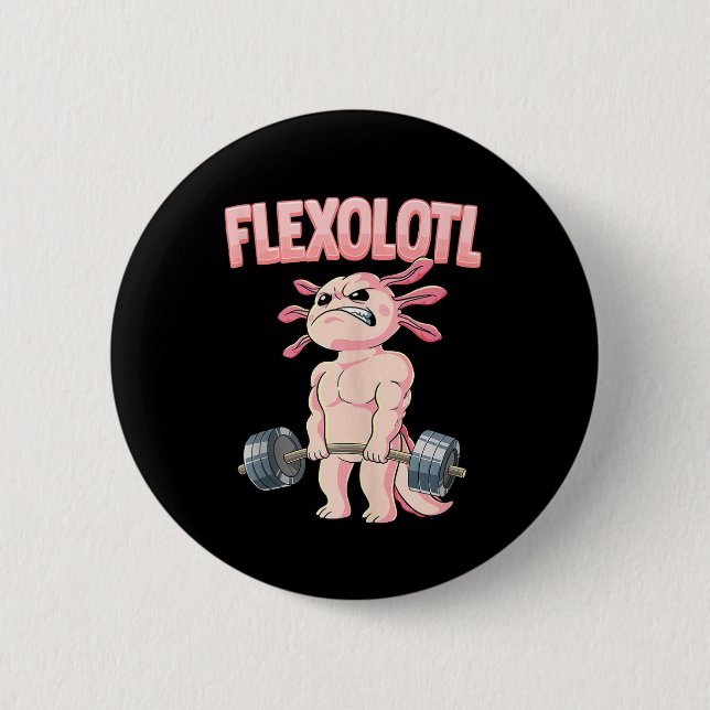 Badge Rond 5 Cm Flexolotl Axolotl (Devant)
