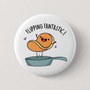 Badge Rond 5 Cm Fliastic Funny Pancake Pun