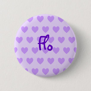 Badge Rond 5 Cm Flo en violet