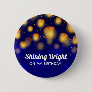 Badge Rond 5 Cm Floating Lanterns Birthday or Special Occasion