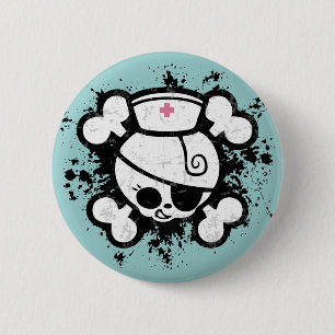 Badge Rond 5 Cm Floc de chariot d'infirmière