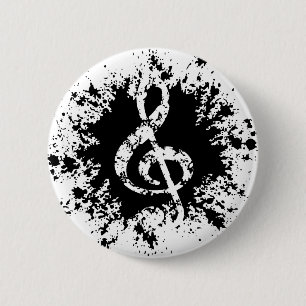 Badge Rond 5 Cm Floc de clef triple