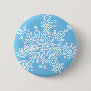 Badge Rond 5 Cm Flocon de neige