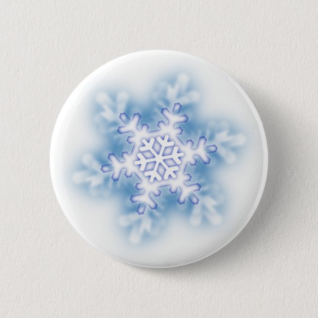 Badge Rond 5 Cm Flocon de neige (Devant)