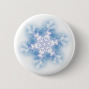 Badge Rond 5 Cm Flocon de neige