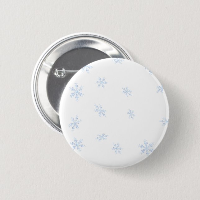 Badge Rond 5 Cm Flocon de neige (Devant & derrière)