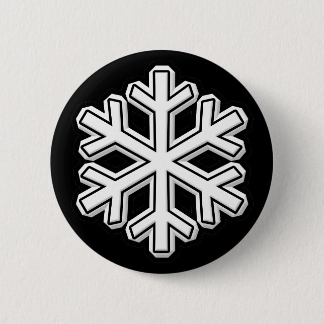 Badge Rond 5 Cm Flocon de neige (Devant)