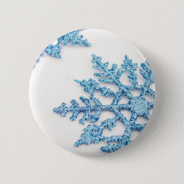 Badge Rond 5 Cm Flocon de neige (Devant)