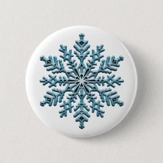 Badge Rond 5 Cm Flocon de neige