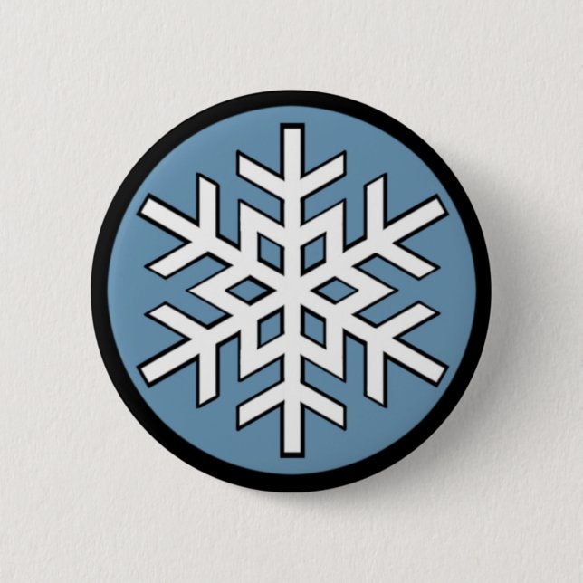 Badge Rond 5 Cm Flocon de neige de neige de Jonny (Devant)